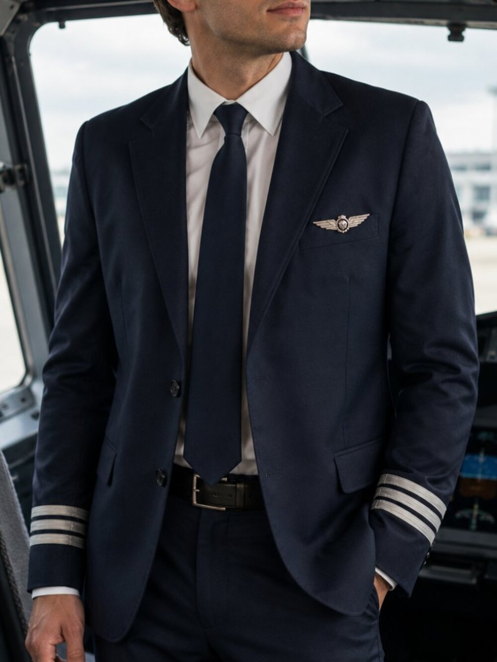 Murphy & Hartelius Pilot Uniform Jacket 40R Navy Wool Blend